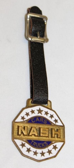 Nash Cars and Trucks Cloisonne Advertising Watch Fob