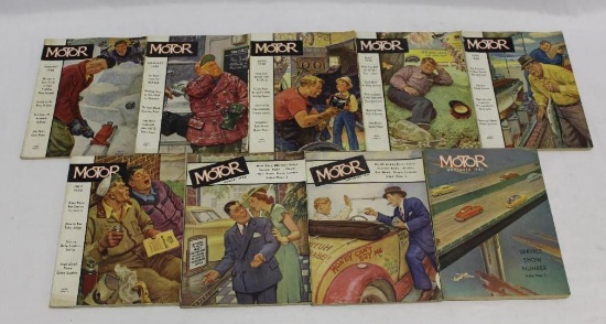1946 Motor Magazines: 9 Issues: Great Ads