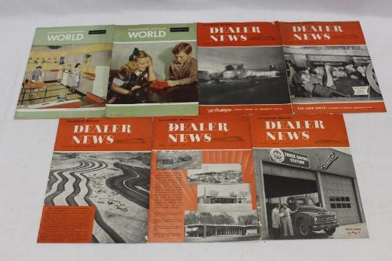 7 Issues of International Harvester Dealer News & IH World Magazine: 1947-1951