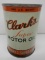 Clark's Super Motor Oil Quart Can