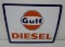 Gulf Diesel Pump Plate Sign