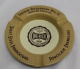 Ingram Richardson Manufacturing Co Porcelain Advertising Ashtray