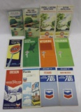 Group of 12 Chevron, Standard, and Gulf Gas Station Advertising Roadmaps