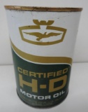 Fleet-Wing H-D Motor Oil Quart Can