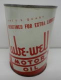 Lube Well Motor Oil Quart Can