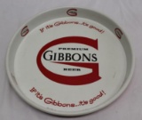 Gibbons Premium Beer Advertising Tray