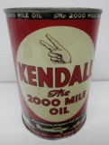 Kendall 2000 Mile Oil Quart Can