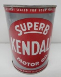 Kendall Superb Motor Oil Quart Can