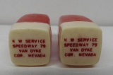 Speedway 79 Salt and Pepper Shakers