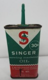 Singer Oil 30 Cent Sewing Machine Oiler Can