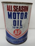 A&P All Season Motor Oil Quart Can