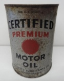 Certified Premium Motor Oil Quart Can