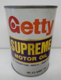 Getty Supreme Motor Oil Quart Can