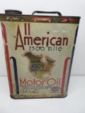 All American Two Gallon Motor Oil Can