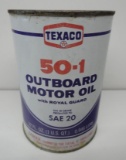 Texaco 50:1 Outboard Motor Oil Quart Can