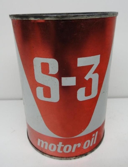S-3 Motor Oil Quart Can