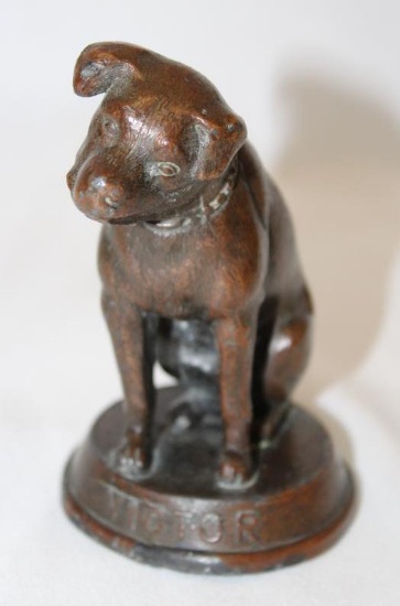 Victor RCA Nipper Dog Radiator Mascot Hood Ornament