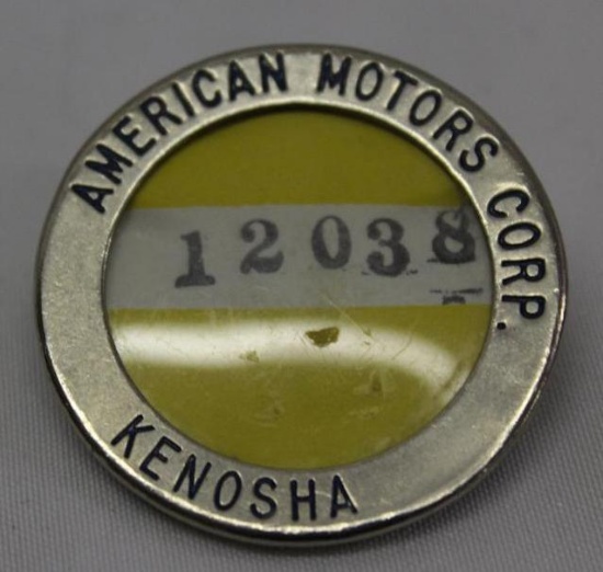 American Motor Corp AMC Employee Badge