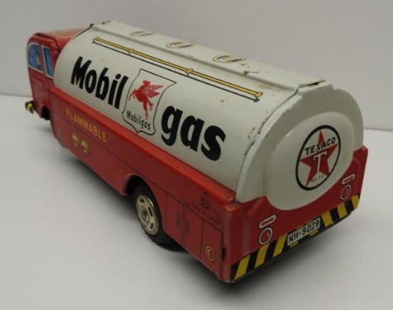 Mobilgas Toy Truck with Texaco Logo on Rear Panel