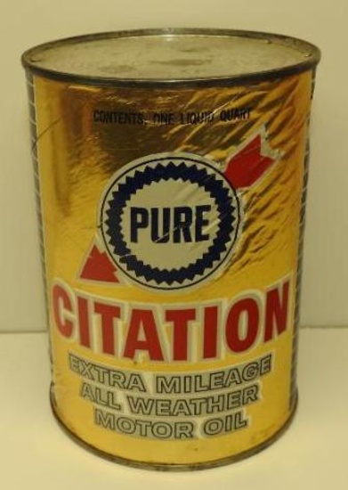 Pure Citation Motor Oil Quart Can (White Letter)
