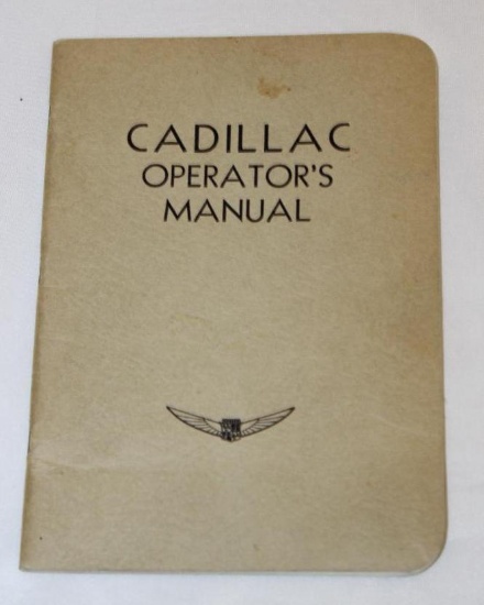 1933 Cadillac Motor Car Co Operators Manual Book