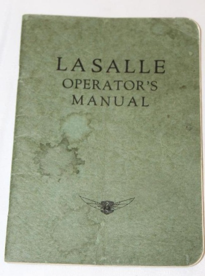 1935 Cadillac LaSalle Motor Car Co Operators Manual Book