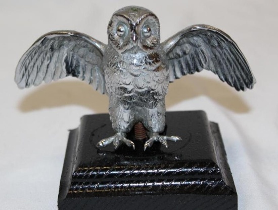 Owl with Wings Out Radiator Mascot Hood Ornament