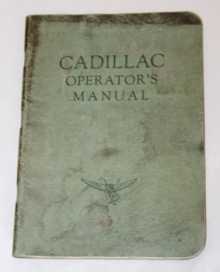 1933 Cadillac V-12 Motor Car Co Operators Manual Book