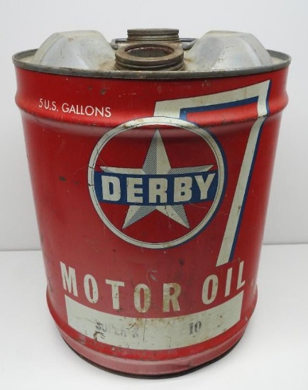Derby Motor Oil Five Gallon Can