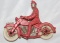 Auburn Rubber Company Motorcycle Toy w/ Rider Police Officer