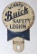 Buick Motor Car Co Safety Legion Advertising License Plate Topper