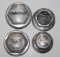 Group of 4 Chandler Motor Car Co Threaded Hubcaps