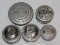 Group of 5 Nash Motor Car Co Threaded Hubcaps