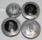 Group of 4 Plymouth Motor Car Co Threaded Hubcaps