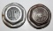Group of 2 Dort & Gray-Dort Motor Car Co Threaded Hubcaps