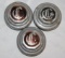 Group of 3 Chrysler Motor Car Co Threaded Hubcaps