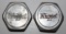 Group of 2 Whippet Motor Car Co Threaded Hubcaps