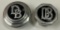 Group of 2 Dodge Brothers Motor Car Co Threaded Hubcaps