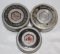 Group of 3 Packard Motor Car Co Threaded Hubcaps