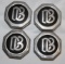 Group of 4 Dodge Bros Motor Car Co Threaded Hubcaps