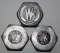 Group of 3 Willys Knight Threaded Hubcaps
