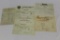 Group of 5 Firestone Tires 1910's & 1920's Advertising Letterhead Receipts