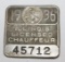 1936 Illinois Registered Chauffeur Pin Badge