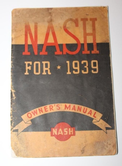 1939 Nash Motor Car Co Owners Manual Book