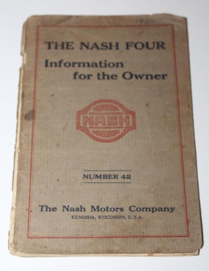 1924 Nash Four Owners Information Book