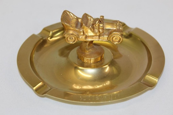1960 Veteran Motor Car Co Glidden Tour Figural Ashtray Award