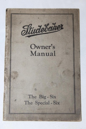 1920's Studebaker Big Six Owners Manual Brochure Book