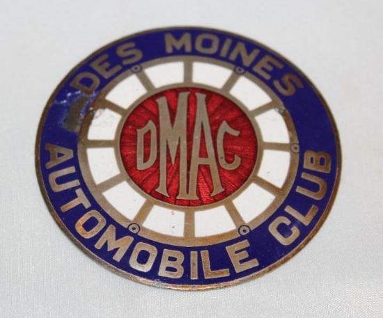 Des Moines Automobile Club Radiator Emblem Badge