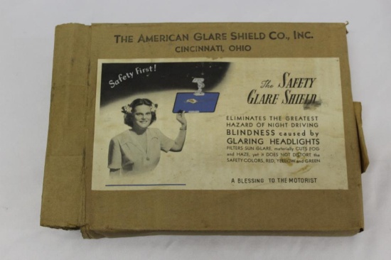 NOS Antique Automobile Safety Glare Shield