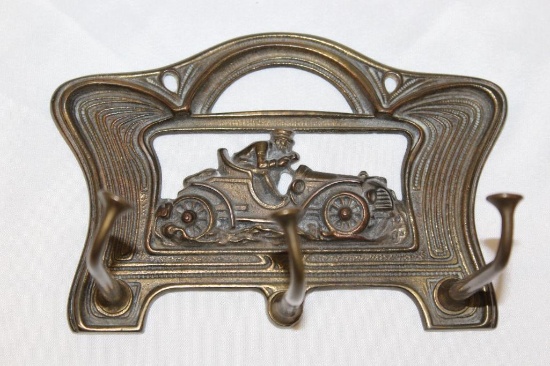 Early Motorist Figural Automobile Tie and Belt Rack